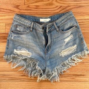 Hidden High Waist Cut off jean shorts